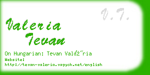 valeria tevan business card